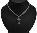 SREBRNY ŁAŃCUSZEK ROMBO 3MM KRZYŻ SREBRO 925 - Zdjęcie 2