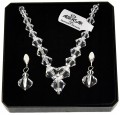 SREBRNY KOMPLET BIŻUTERII KRYSZTAŁY EL. SWAROVSKI pr.925 - Zdjęcie 1