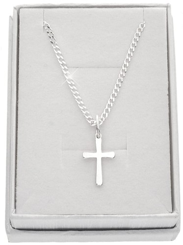 SREBRNY ŁAŃCUSZEK KOMUNIJNY I KRZYŻYK pr.925