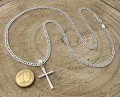 SREBRNY ŁAŃCUSZEK ROMBO 3MM KRZYŻ SREBRO 925 - Zdjęcie 2
