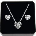 SREBRNY KOMPLET BIŻUTERII SERCA AŻUROWE pr.925 - Zdjęcie 6