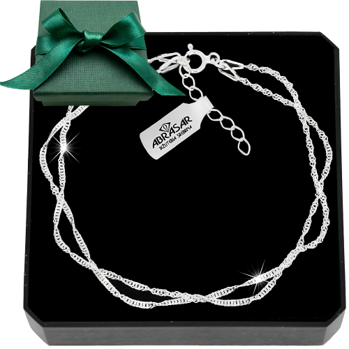 SREBRNA BRANSOLETKA PODWÓJNA pr.925