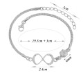 SREBRNA BRANSOLETKA NIESKOŃCZONOŚĆ + CYRKONIA + GRAWER pr.925 - Zdjęcie 2