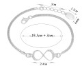 SREBRNA BRANSOLETKA NIESKOŃCZONOŚĆ + GRAWER pr.925 - Zdjęcie 2