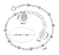 SREBRNA BRANSOLETKA RÓŻANIEC DZIESIĄTKA + GRAWER pr.925 - Zdjęcie 2