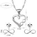SREBRNY KOMPLET BIŻUTERII SERCE NIESKOŃCZONOŚĆ pr.925 - Zdjęcie 4