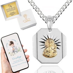 SREBRNY ŁAŃCUSZEK I MEDALIK SREBRO 925