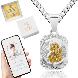 SREBRNY ŁAŃCUSZEK I MEDALIK SREBRO 925
